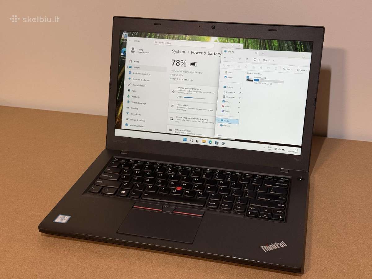 Lenovo T460 nešiojamas kompiuteris