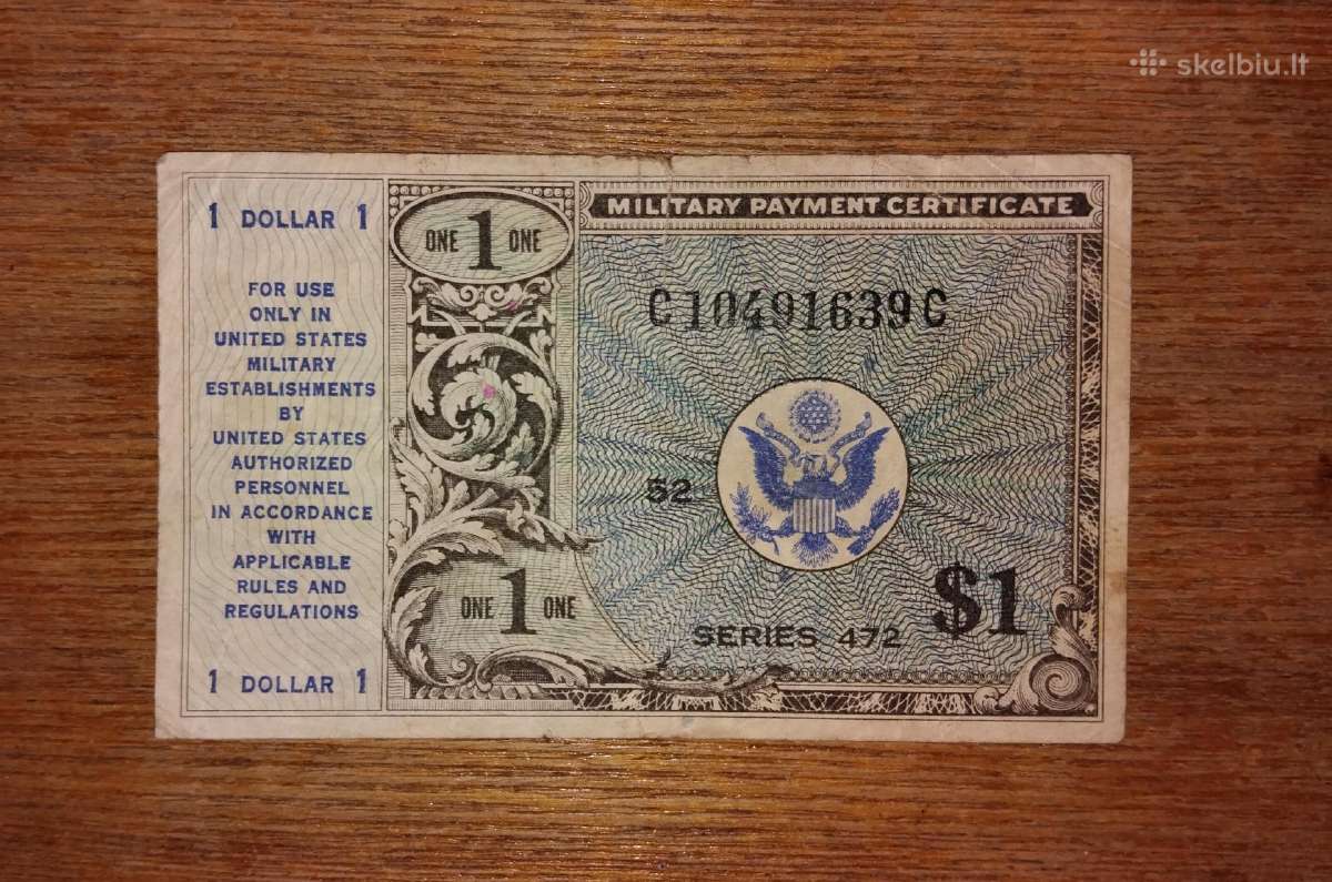JAV 1 $ banknotas