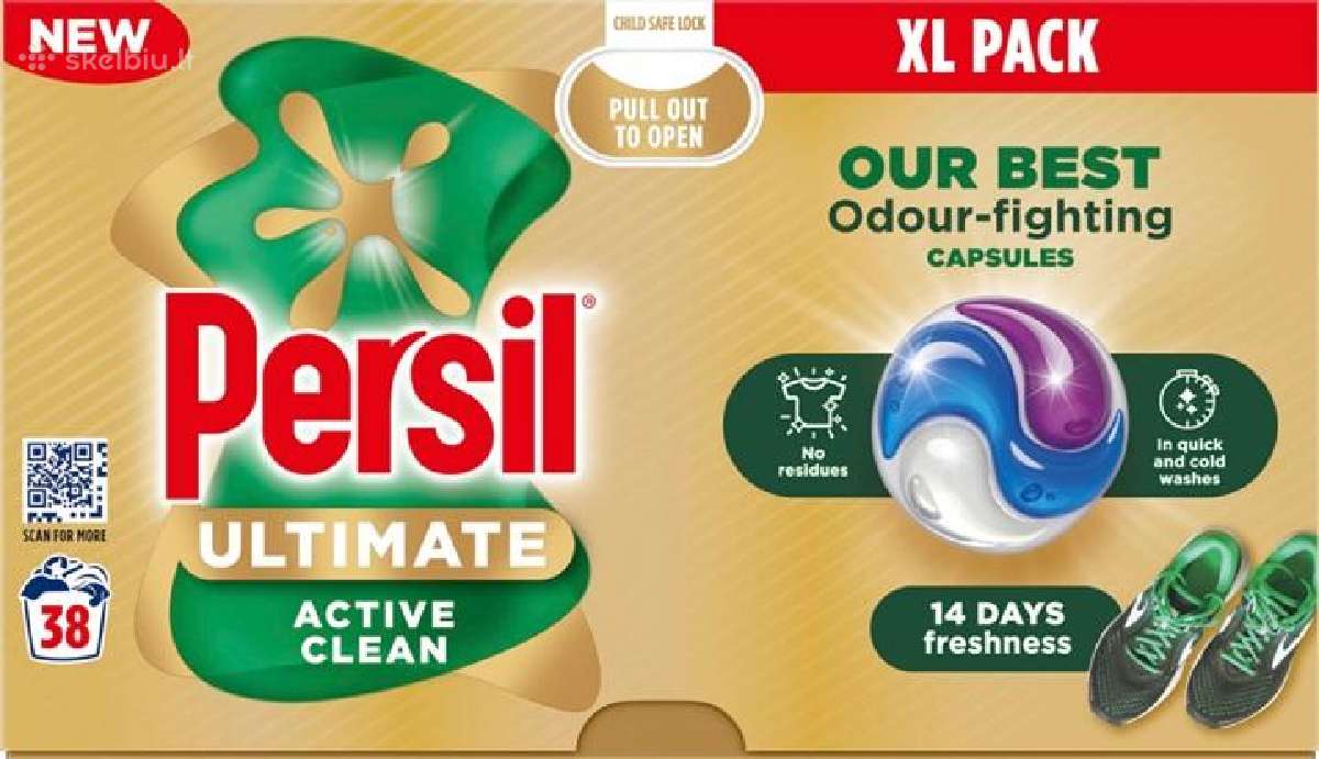 Persil Ultimate Active Clean 11 dėžučių x 38 kaps. - nuotraukos Nr. 2