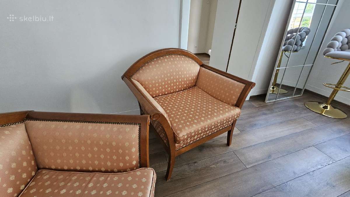Baldu komplektas sofa,kreslai retro vintazas - nuotraukos Nr. 5