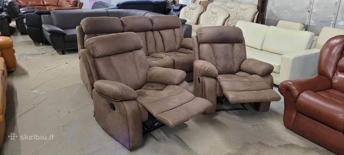 Odiniai Baldai Reglainer komplektas kampas sofa - nuotraukos Nr. 34