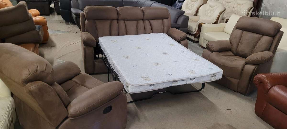 Odiniai Baldai Reglainer komplektas kampas sofa - nuotraukos Nr. 35