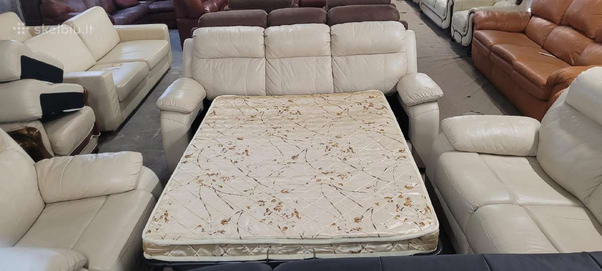 Sofa lova Odiniai Baldai komplektai kampai - nuotraukos Nr. 35