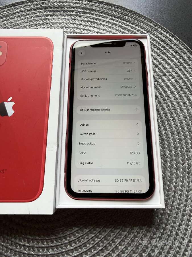 iPhone 11 128gb Red - nuotraukos Nr. 5