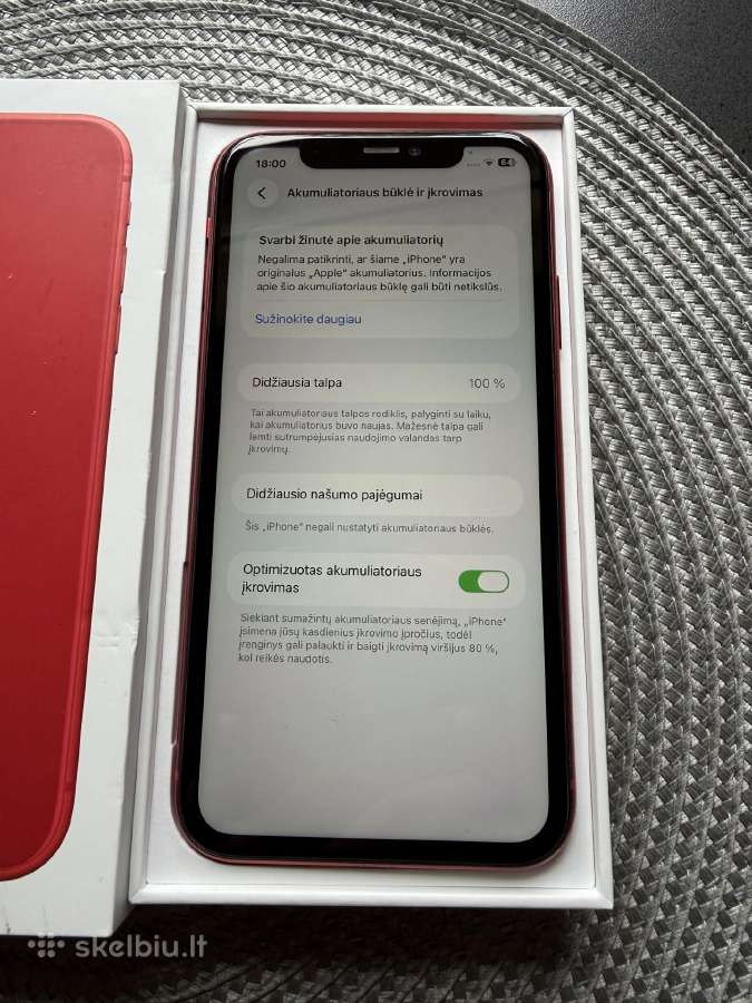 iPhone 11 128gb Red - nuotraukos Nr. 6