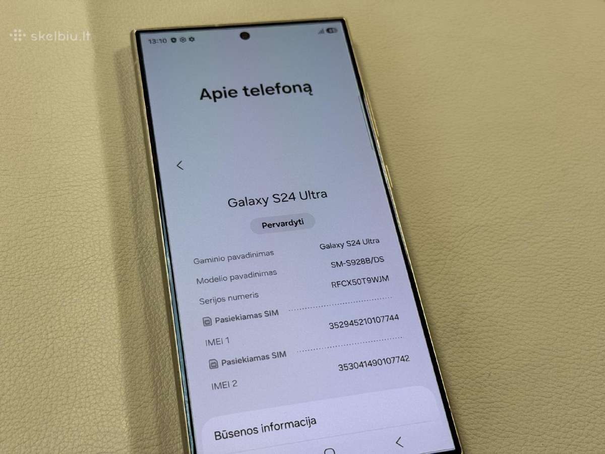 Samsung S24 Ultra galinga versija 12/256 - nuotraukos Nr. 7