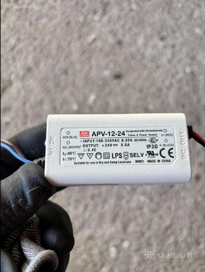 Mean Well Apv-12-24 LED maitinimo šaltinis