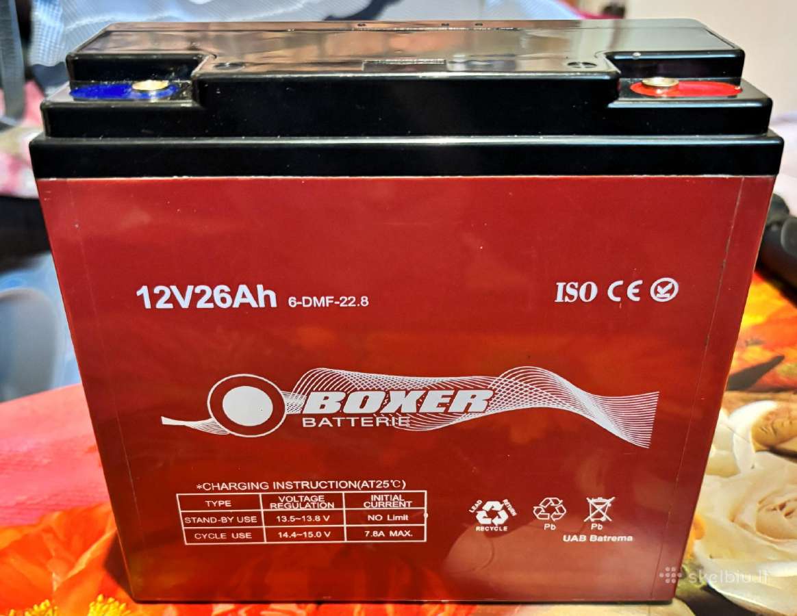 Akumuliatorius Boxer 12v 26ah