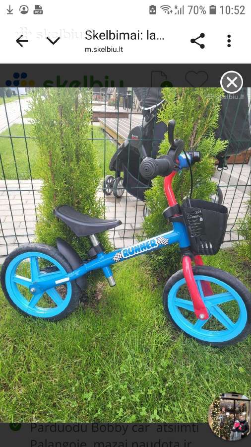 Balancinis dviratukas ir Bobby car mazai naudota - nuotraukos Nr. 3