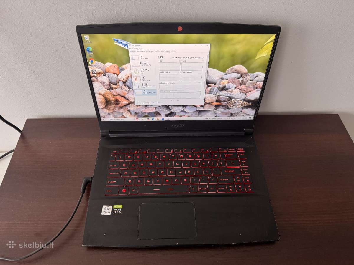 Žaidimų kompiuteris Msi Rtx 3060 i5-10500h - nuotraukos Nr. 3