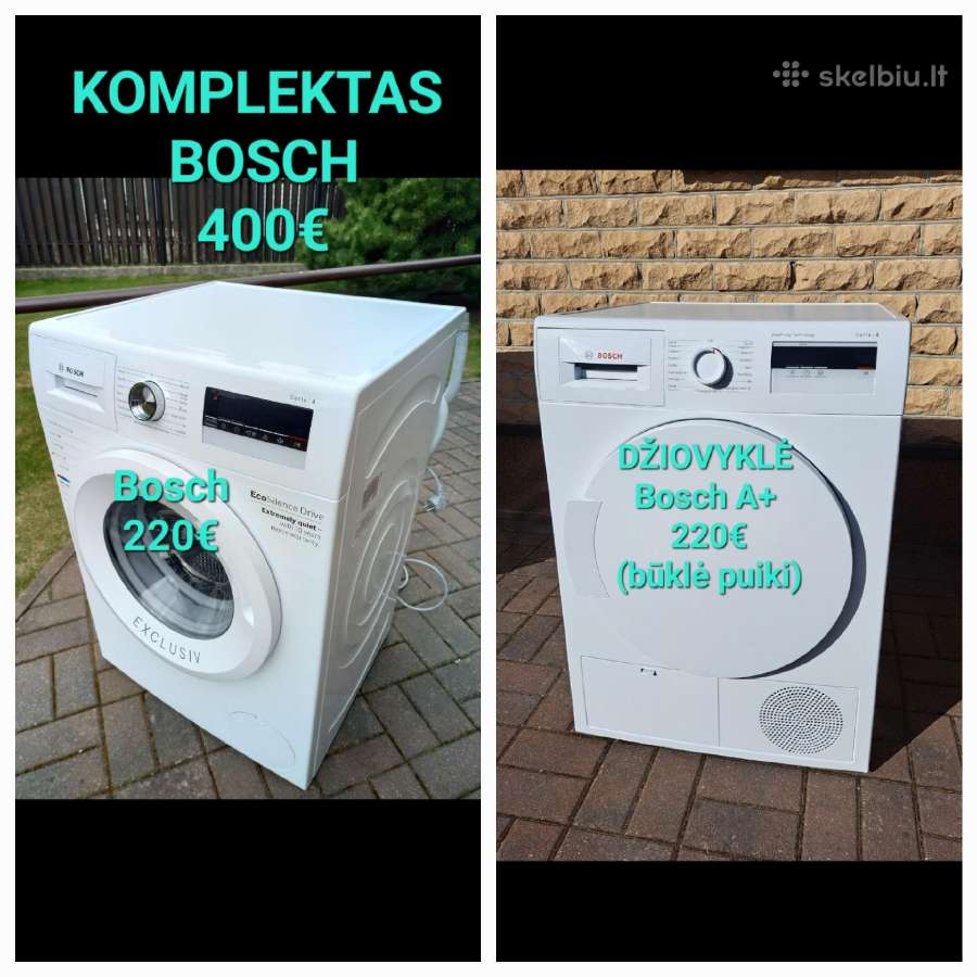 Komplektai skalbyklė ir džiovyklė - nuotraukos Nr. 4
