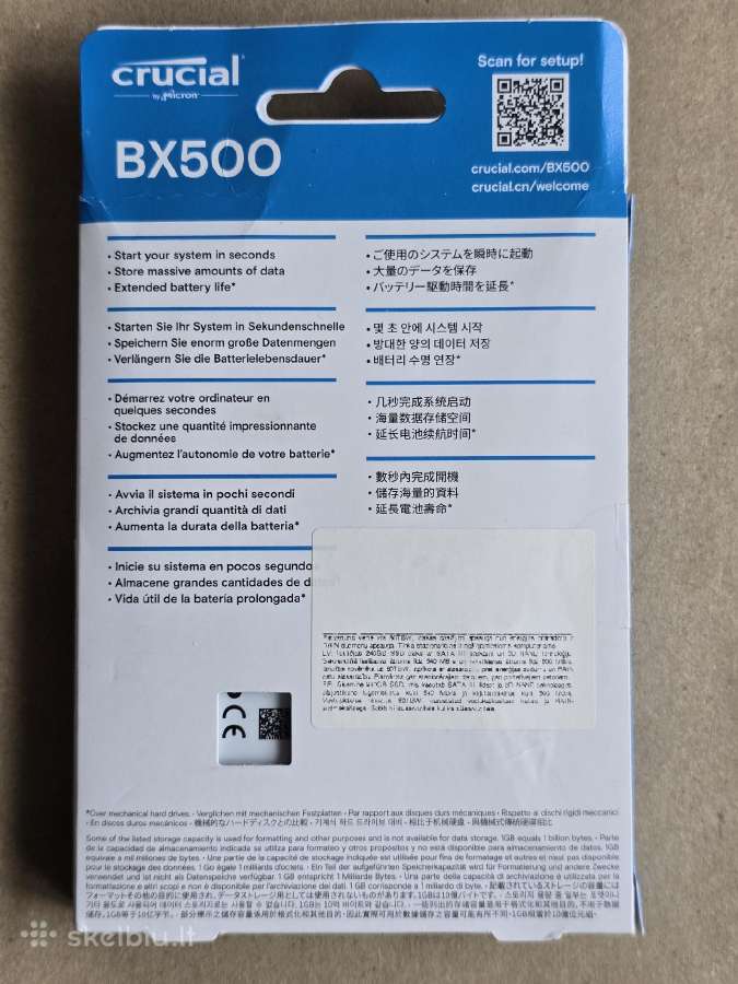 Kietasis diskas SSD Crucial 240gb ir Sata kabelis - nuotraukos Nr. 3