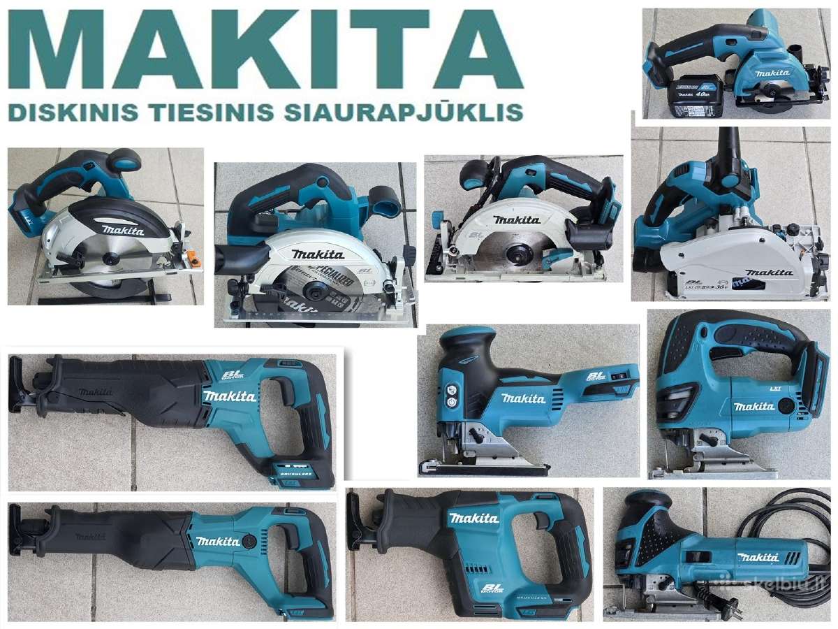 Makita diskinis tiesinis ir siaurapjūklis