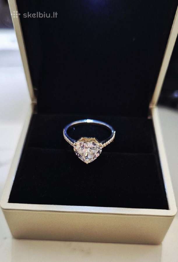 14 kt geltono Aukso Žiedas su 3.05ct Deimantu - nuotraukos Nr. 3