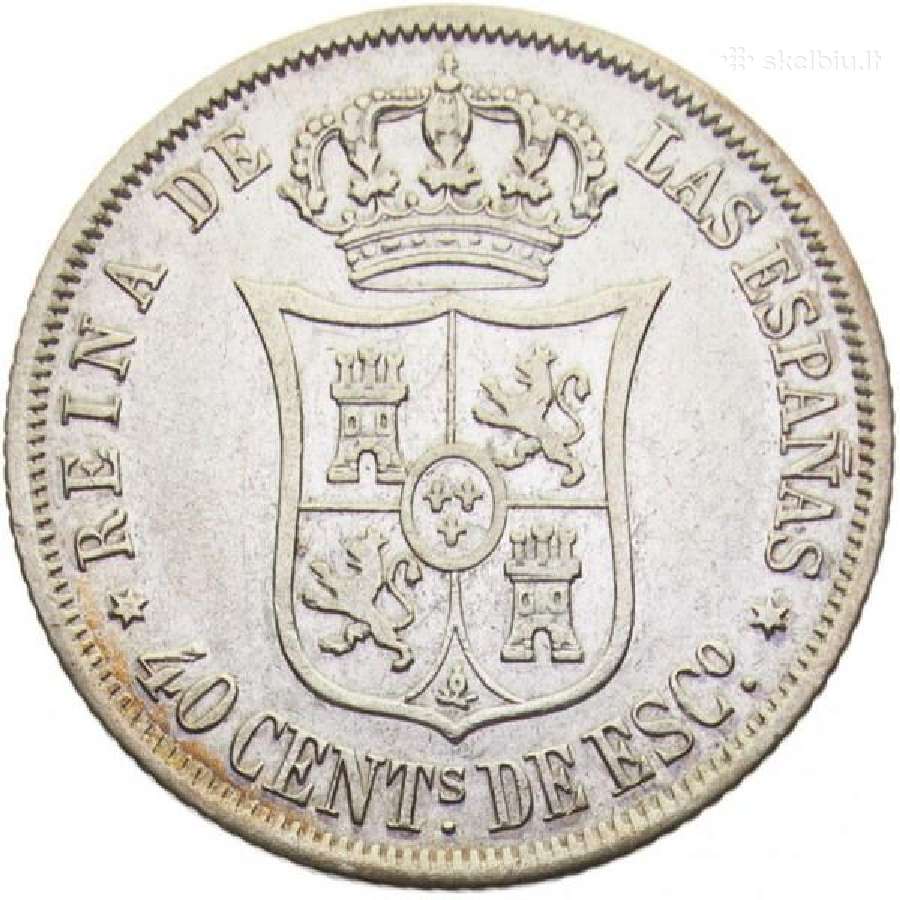 1866 Ispanija 40 sentimų