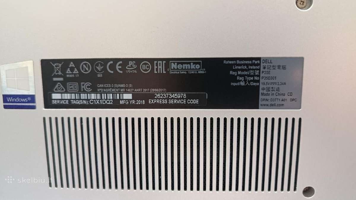 Dell Inspiron 5770 i7 8550u 8gb - nuotraukos Nr. 3