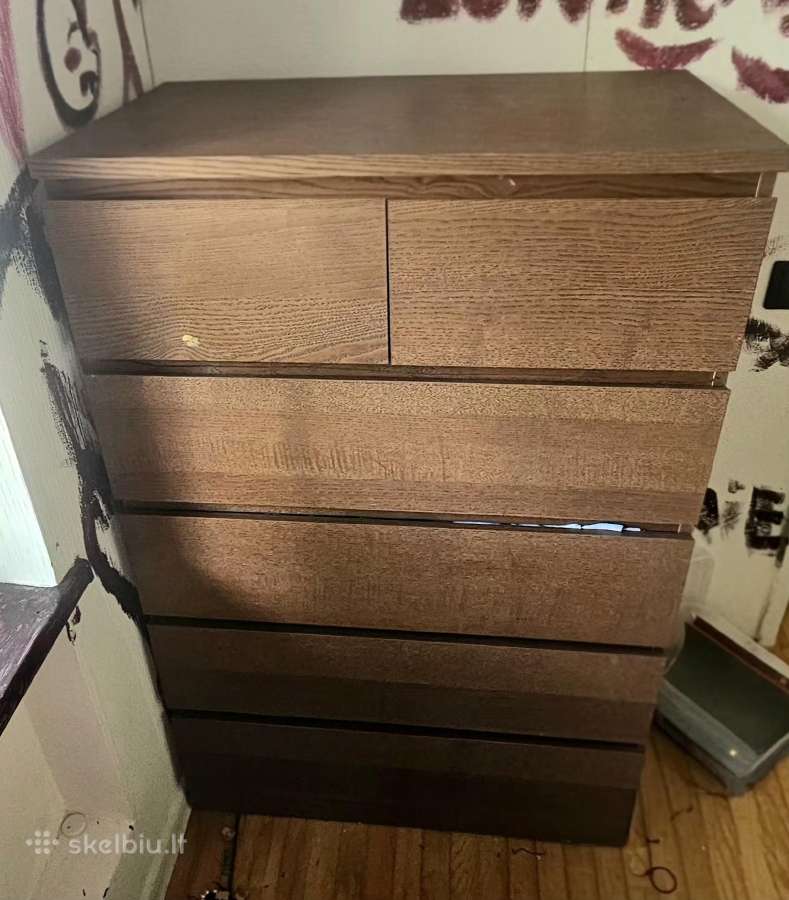 Nauja Ikea Malm komoda (6 stalčių, 80123cm) - nuotraukos Nr. 2