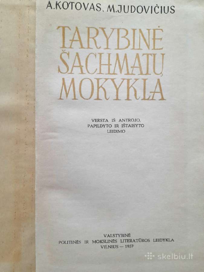 Sena šachmatų knyga 1957m. - nuotraukos Nr. 2