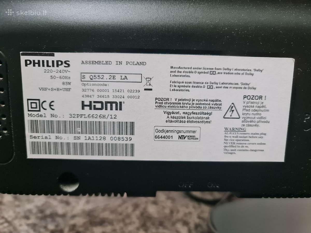 Philips televizorius - nuotraukos Nr. 2