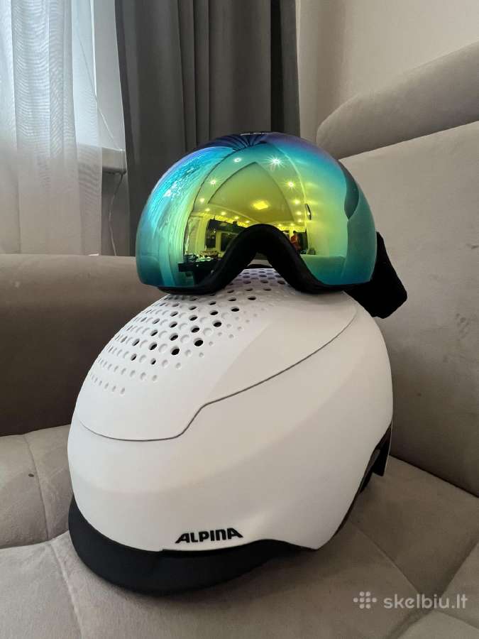 Alpina slidinėjimo šalmas su akiniais