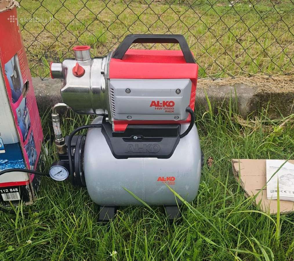 Mažai naudotas hidroforas AL-ko Hw 3500 inox-j