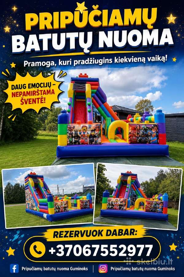 Pripučiamų batutų nuoma Guminoks - nuotraukos Nr. 2