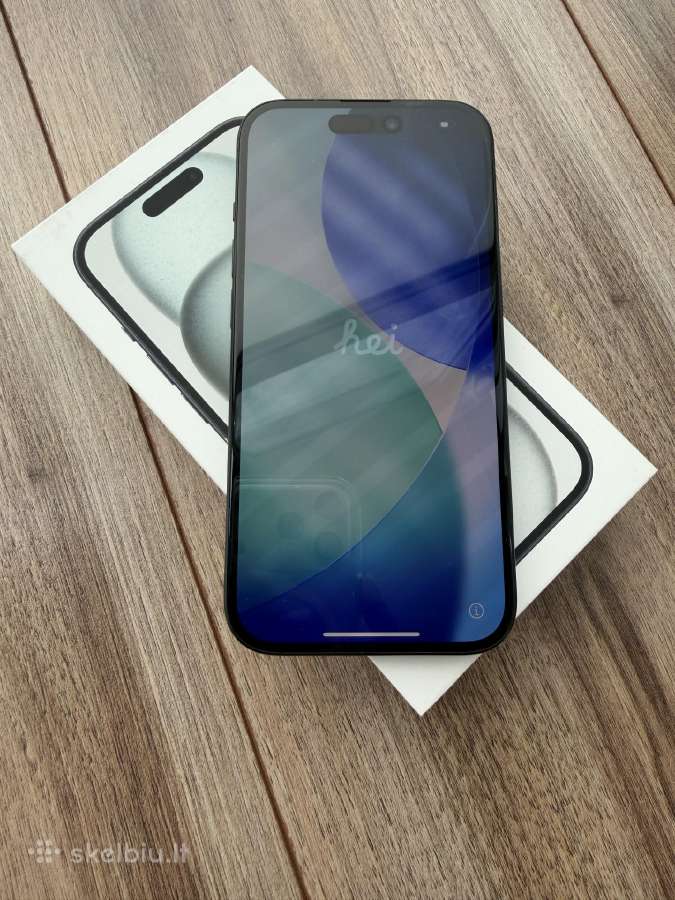 iPhone 15 juodas 128gb