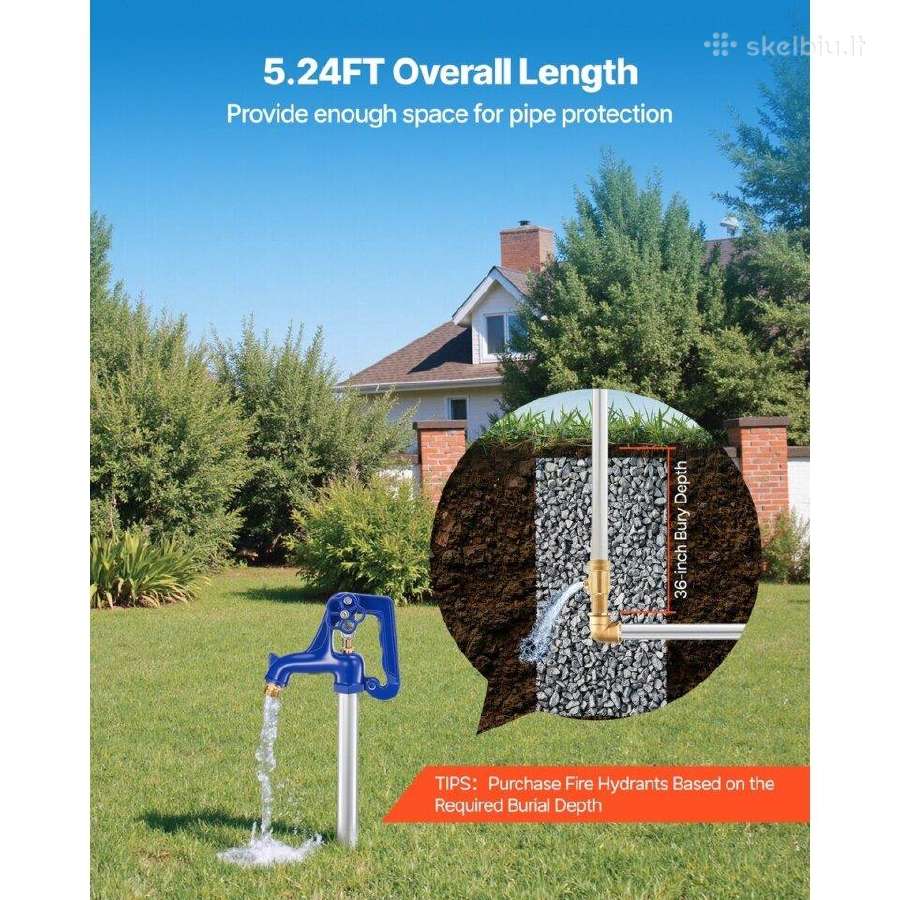 Lauko hidrantas atsparus šalčiui 1595mm Naujas - nuotraukos Nr. 3