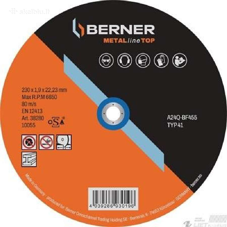 Pjovimo diskas metaluj Berner
