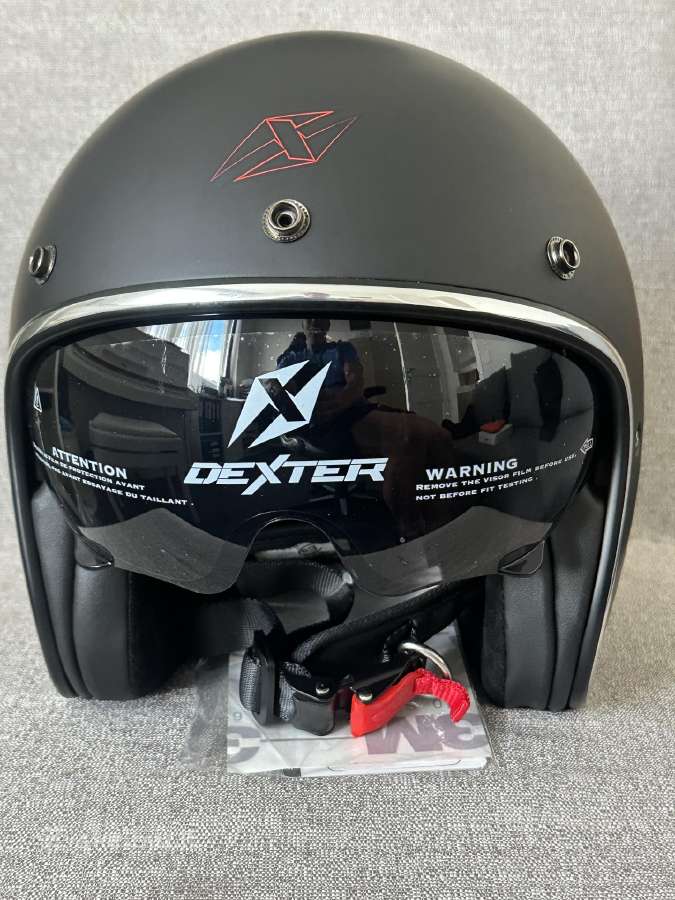 Motociklo šalmas Dexter dydis M juodas – 60€