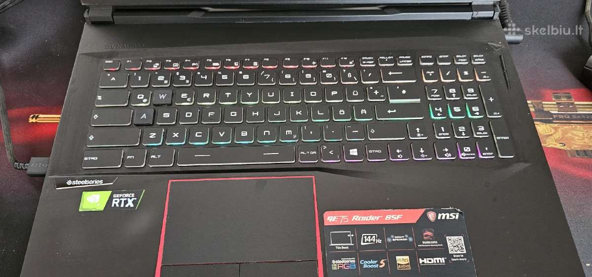 Parduodamas Msi Ge75 Raider 8sf žaidimų nešiojamas - nuotraukos Nr. 2