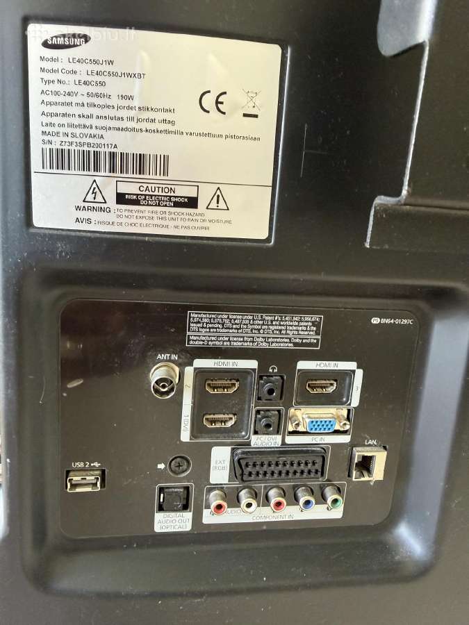 Samsung televizorius ile40c550j1w - nuotraukos Nr. 4