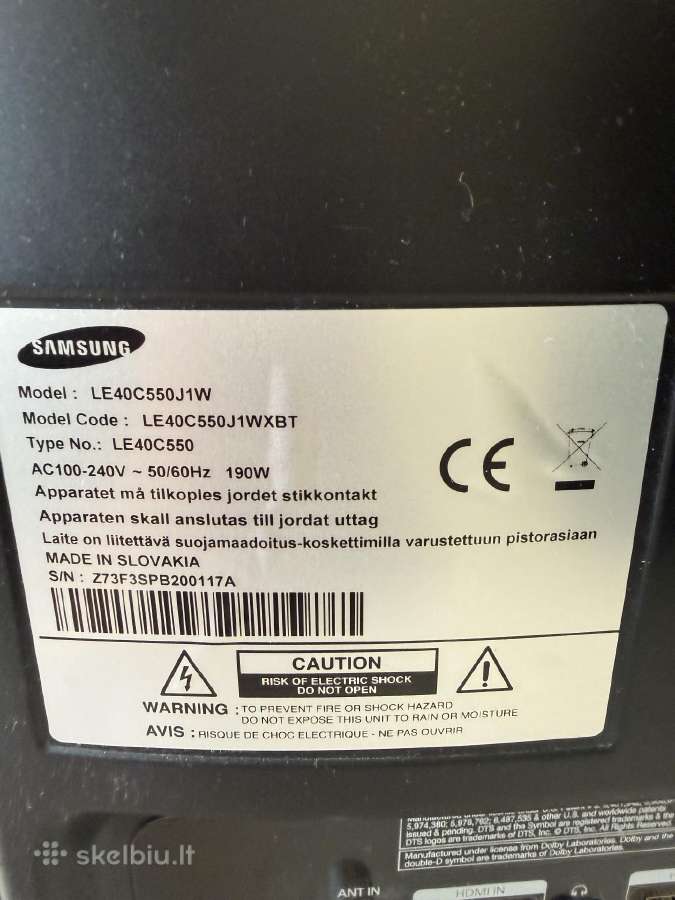 Samsung televizorius ile40c550j1w - nuotraukos Nr. 6