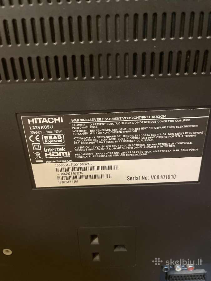 (Hdmi, Usb) Hitachi senas televizorius be pulto - nuotraukos Nr. 3