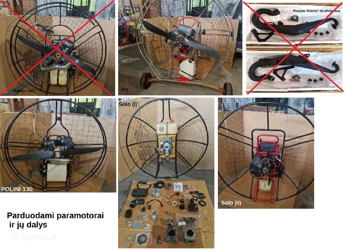 Atnaujinta ! Parduodami paramotorai ir jų dalys