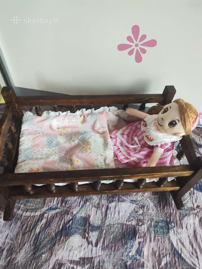 Labai patogi medinė kokybiška lovytė su lingėmis l - nuotraukos Nr. 4