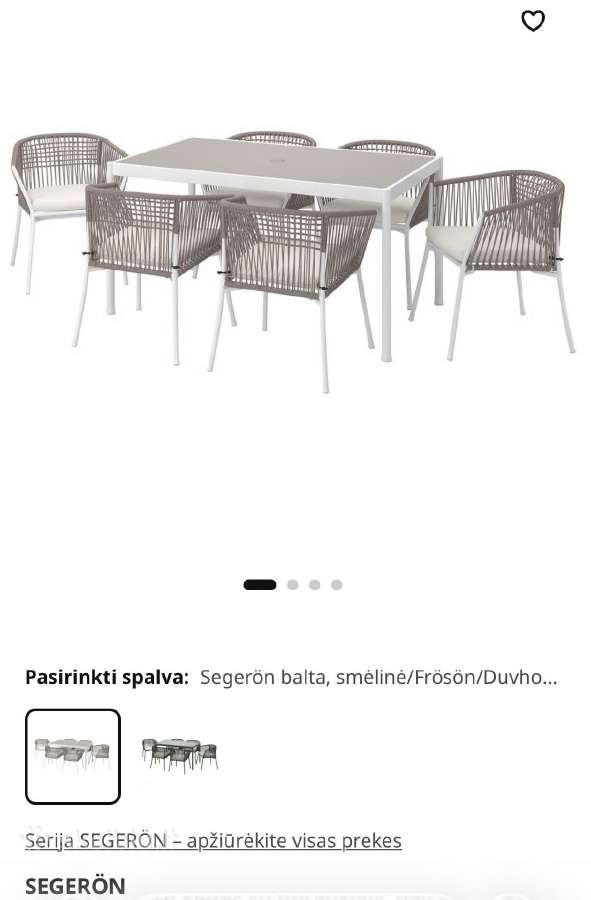 Ikea lauko baldu komplektas