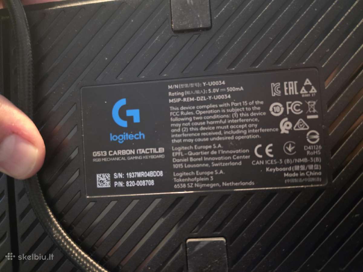 Logitech G513 rgb klaviatūra - nuotraukos Nr. 2
