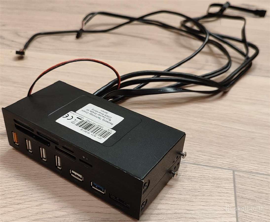 Usb, Sata jungčių panelė su kortelių skaitytuvu - nuotraukos Nr. 2