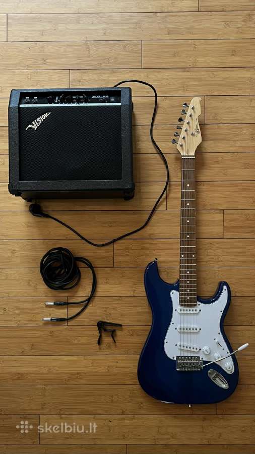 Vision Stratocaster gitara su stiprintuvu