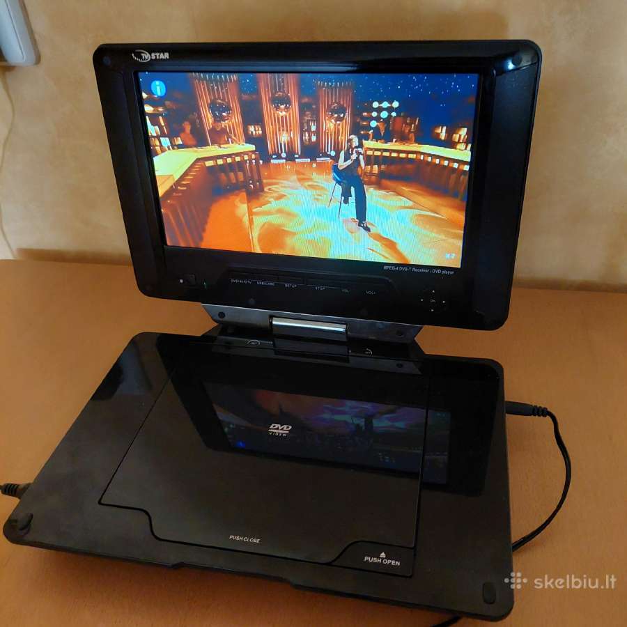 Nešiojamas 9 LCD TV Dvd Tvstar