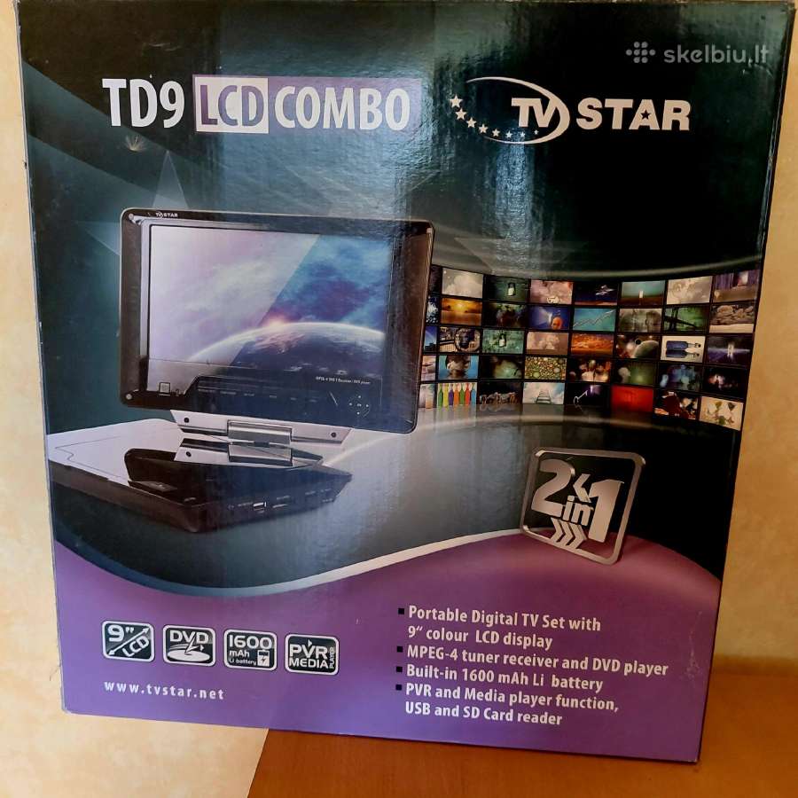 Nešiojamas 9 LCD TV Dvd CD Usb Sd - nuotraukos Nr. 2