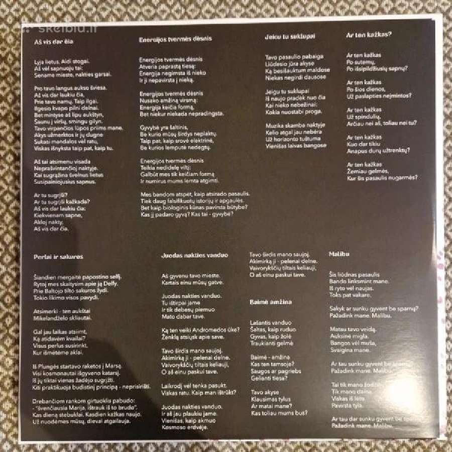 Andrius Mamontovas – Perlai Ir Sakuros / Vinyl Lp - nuotraukos Nr. 5