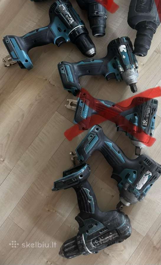 Makita irankiai neveikiantys/defektuoti