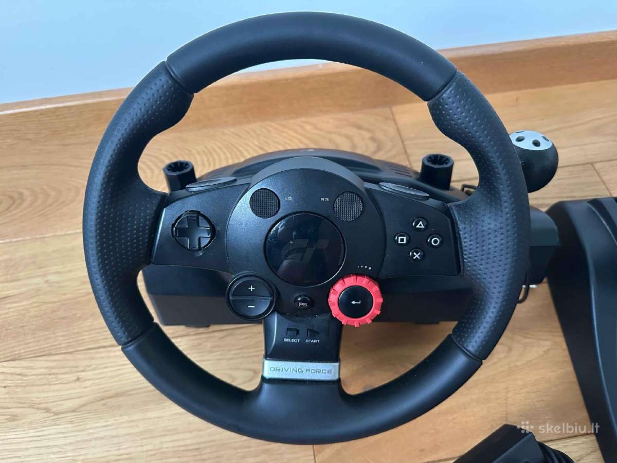 Logitech Driving Force GT žaidimų vairas + pėdalai - nuotraukos Nr. 3