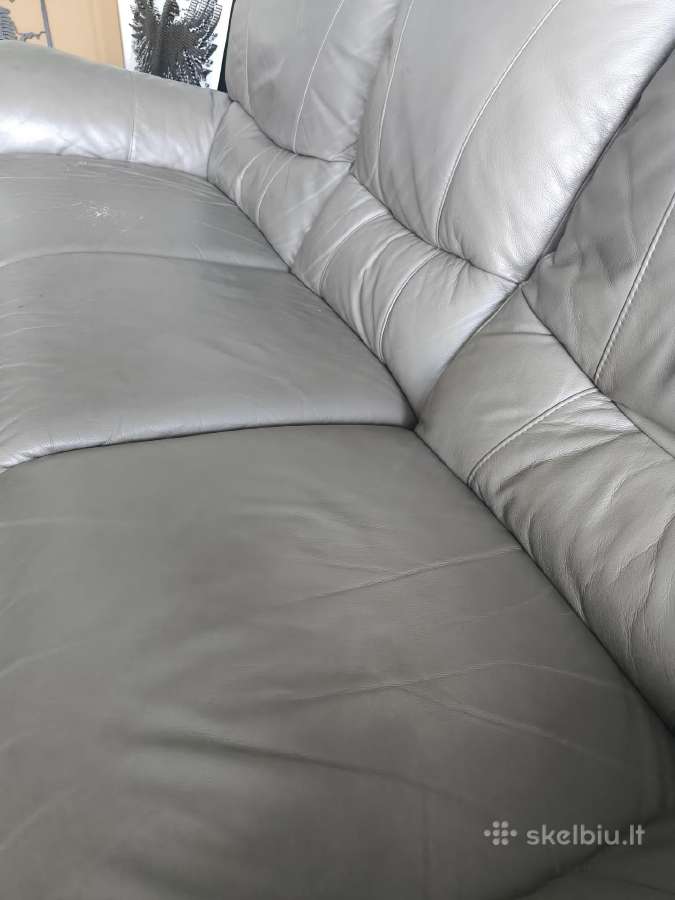 Odinė 3-vietė sofa ir fotelis su redlaineriais - nuotraukos Nr. 5