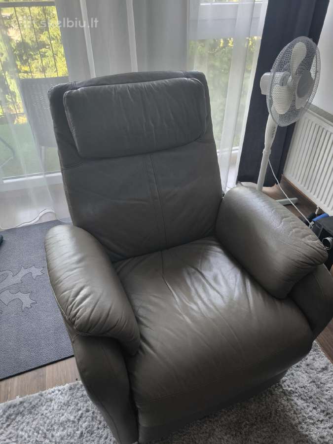 Odinė 3-vietė sofa ir fotelis su redlaineriais - nuotraukos Nr. 7