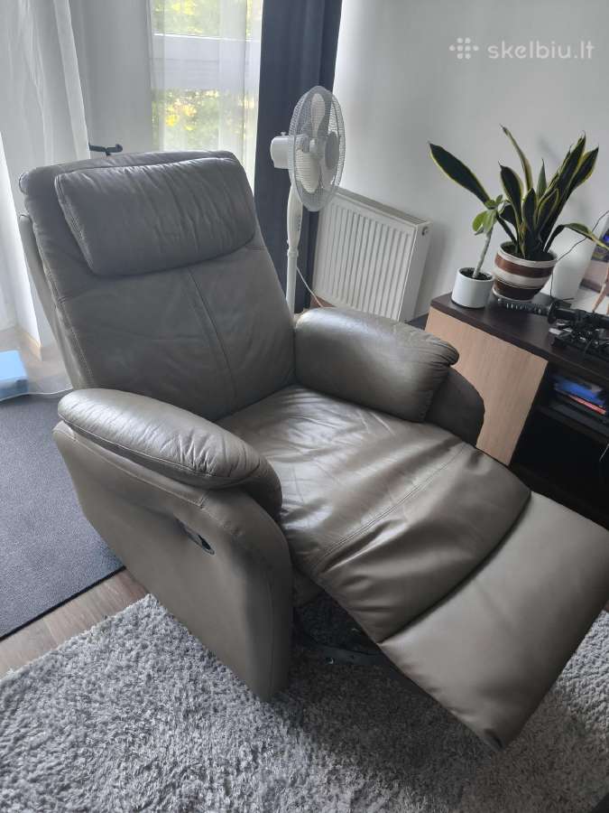 Odinė 3-vietė sofa ir fotelis su redlaineriais - nuotraukos Nr. 8