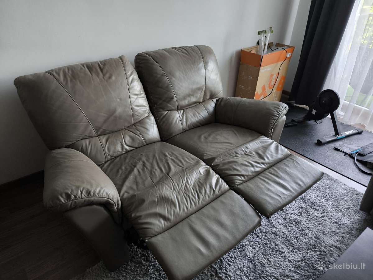 Odinė 3-vietė sofa ir fotelis su redlaineriais - nuotraukos Nr. 11