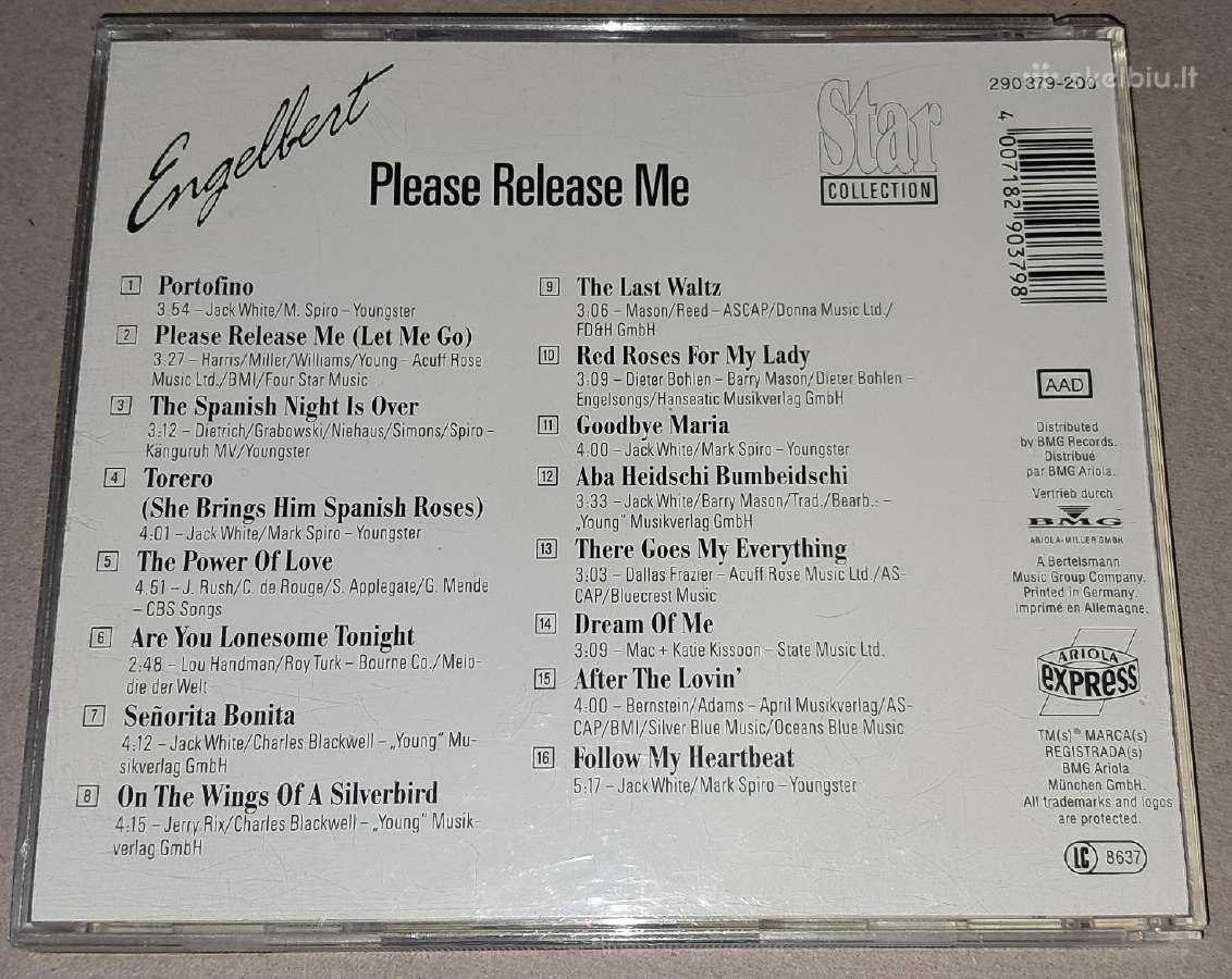 Engelbert – Please Release Me (Audio CD) - nuotraukos Nr. 2
